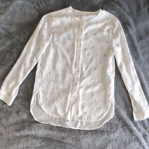Elegant Cream Button-Up Blouse